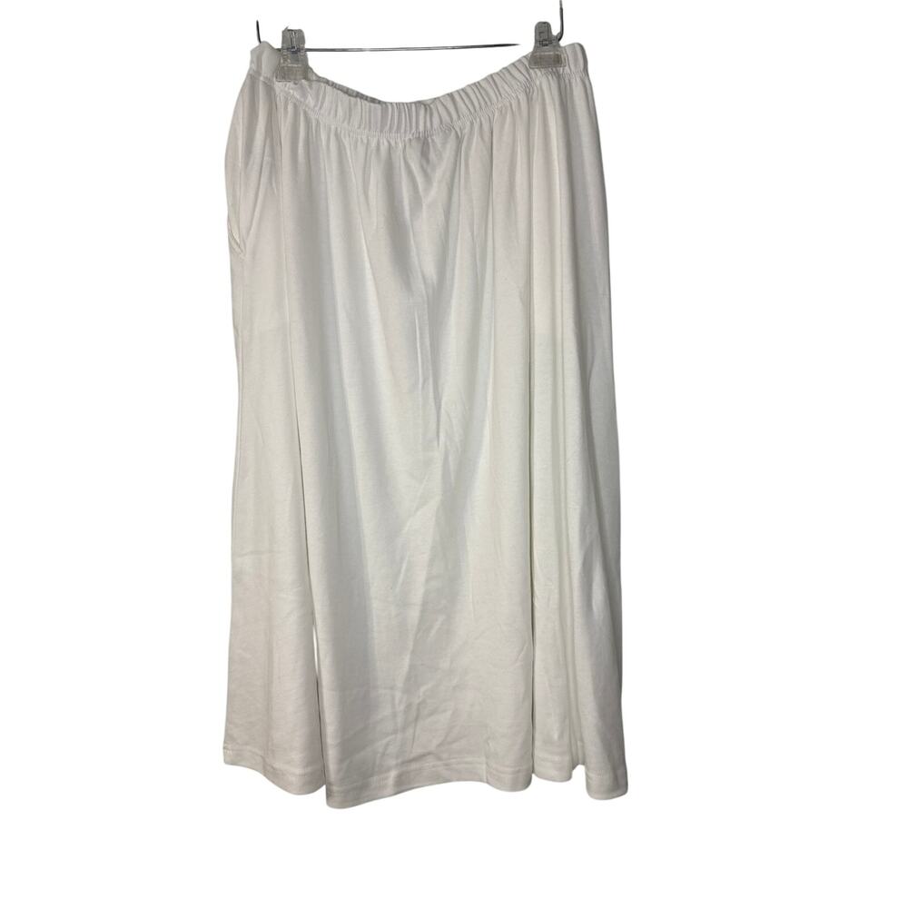Woman Within A line Skirt New Washed Size 14/16 Petite‎ White